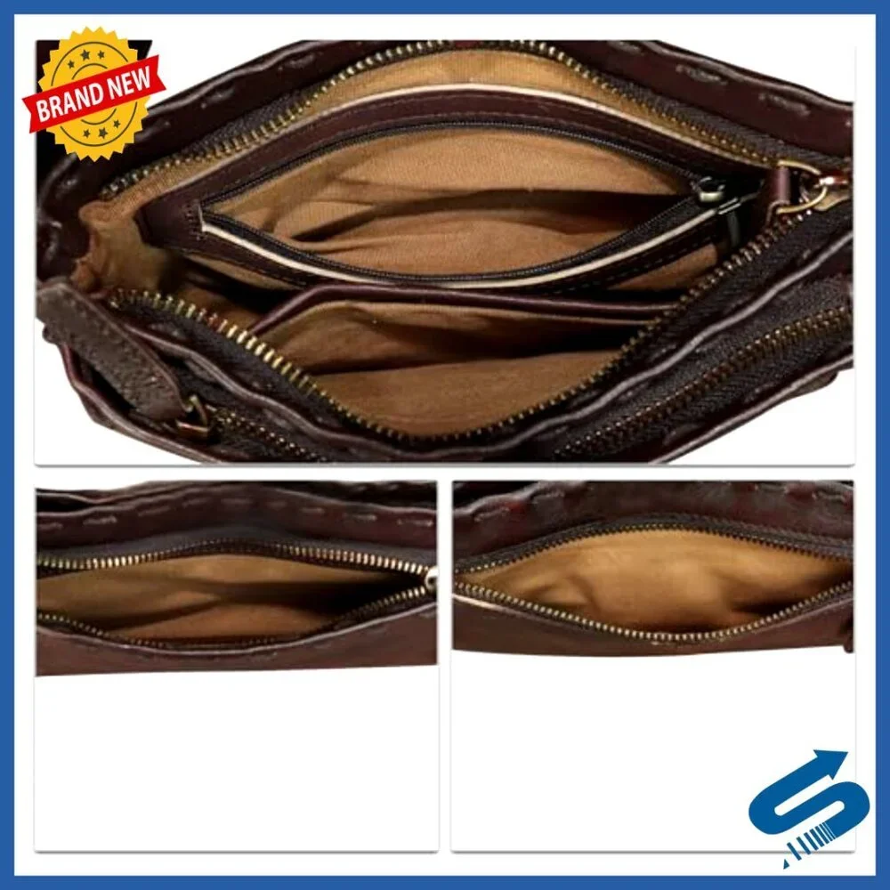 Genuine Leather Fanny Pack Sling Bag Crossbody Waist Bag Unisex